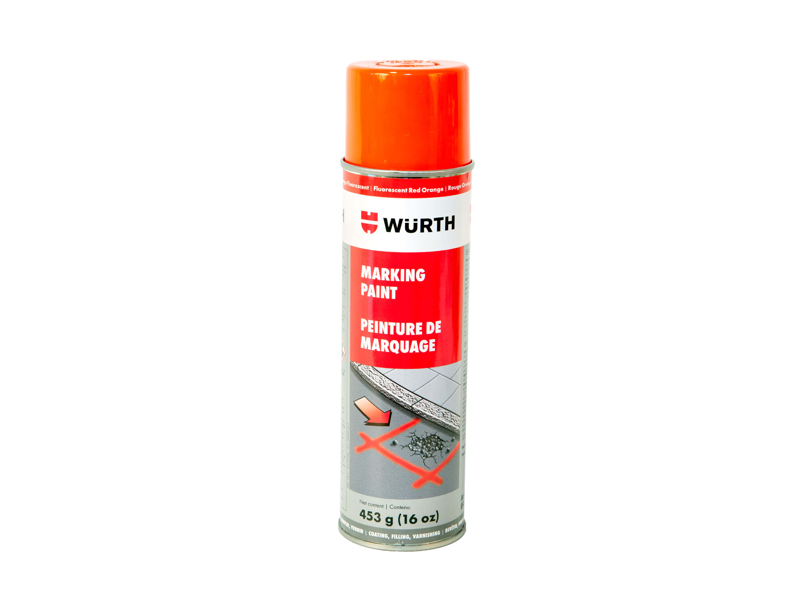 INV.TIP FLUORESCENT PAINT RED/ORANGE 482G